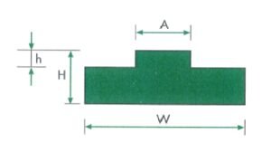Profil T pentru lant simplu din polietilena tehnica PE-UHMW