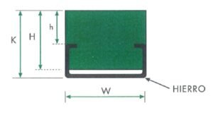 Ghidaj din polietilena Profil HCG pentru curea plana cu profil metalic incorporat
